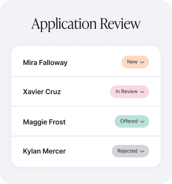 Easy job posting steps - Step 3: Review applicants